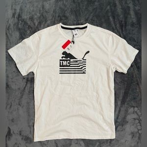 Puma Mens Medium Every Day Hussle Short Sleeve Tshirt. White. Crew Neck. NWT